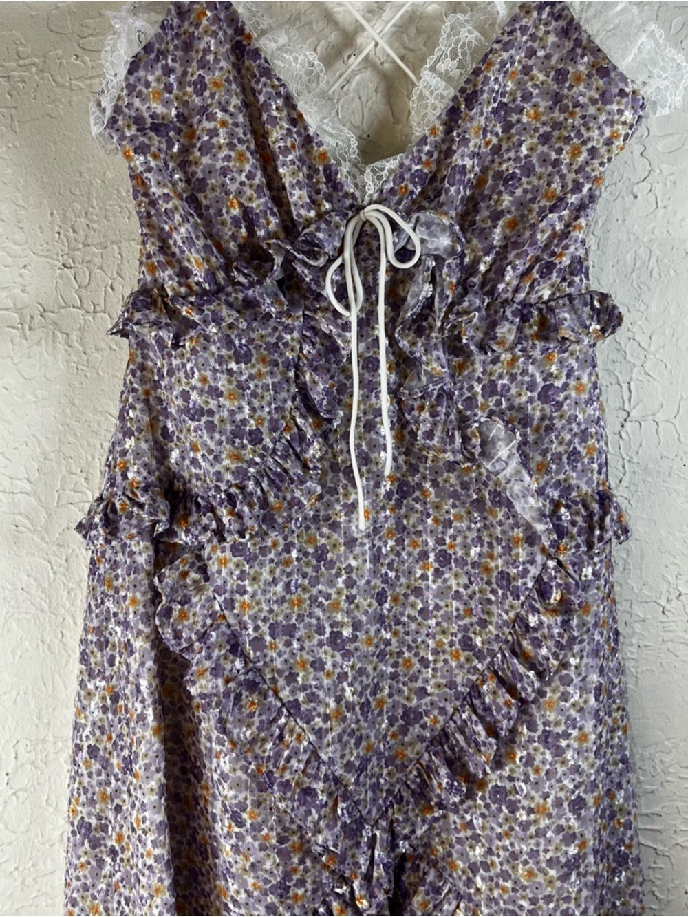For Love And Lemons Cayne Maxi Dress in Floral Lavender - Picture 4 of 13
